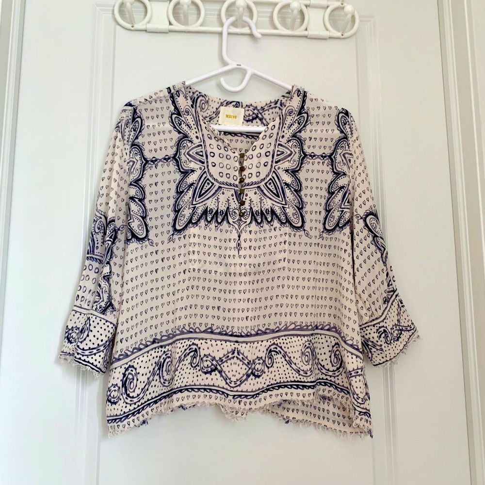 Anthropologie Maeve Morgan Peasant Top